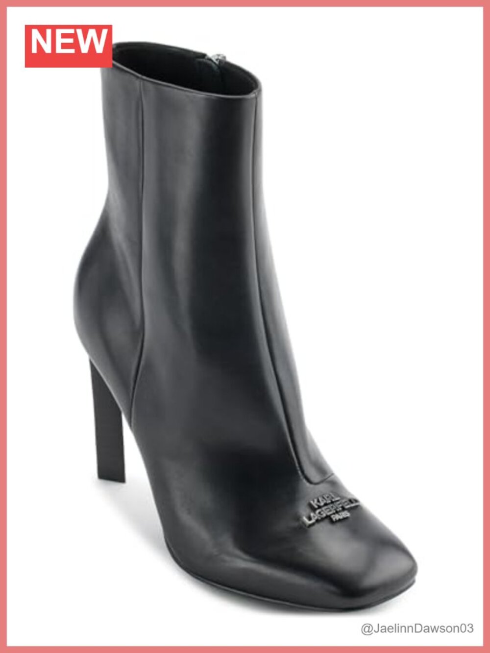 Faux Leather Heeled Ankle Bootie Round Toe Zip Up Casual Boot